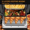 Air Fryer Toaster Oven - 5-In-1 Convection Oven,Air Fry, Roast, Toast, Broil & Bake Function - Air - gray