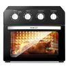 Geek Chef Air Fryer Oven , Countertop Toaster Oven,3-Rack Levels, 4 mechinical knobs,Black housing with single glass door(24 QT 1700W) - default