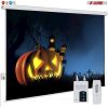 5 Core AUTO Motorized Projector Screen 72 inch Indoor and Outdoor Portable Projection Screen with Remote Control 4K 3D Ultra HD 16:9 for Movie Office