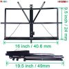 5 Core Music Stand for Sheet Music Folding Portable Stands Light Weight Book Clip Holder Music Accessories and Travel Carry Bag MUS FLD - BLACK