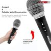 5 Core Premium Vocal Dynamic Cardioid Handheld Microphone Unidirectional Mic with 12ft Detachable XLR Cable to Â¼ inch Audio Jack;  Mic Clip;  and On/