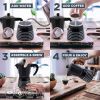 Electric Aluminum Stovetop Espresso Maker Espresso Cup Maker Italian Espresso - Black 1 - 3 cups