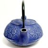 Classic Stylish Japanese -style Cast Iron Teapot With 304 Stainless Steel Infuser For Loose Leaf Tea - Blue - Cast Iron