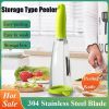Multifunctional Storage Type Peeling Knife Peeling Knife With Storage Tube Peeler Peeling Apple - Red