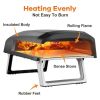 Patio Garden Outdoor Portable Kitchen Commercial Pizza Grill Ovens - Black - Stainless Steel