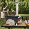 Patio Garden Outdoor Portable Kitchen Commercial Pizza Grill Ovens - Black & Silver - Stainless Steel