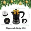 Electric Aluminum Stovetop Espresso Maker Espresso Cup Maker Italian Espresso - Black 1 - 3 cups