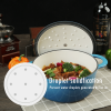 COOKWIN Enameled Cast Iron Dutch Oven with Self Basting Lid, Enamel Coated Cookware Pot 4.5QT - blue