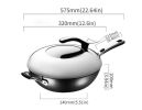 ASD, Cast Iron Can Not Rust, Uncoated Wok, Wear-Resistant And Scratch-Resistant, Universal For Induction Cooker With Coal And Gas, 32cm - Iron
