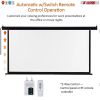 5 Core AUTO Motorized Projector Screen 72 inch Indoor and Outdoor Portable Projection Screen with Remote Control 4K 3D Ultra HD 16:9 for Movie Office