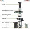 Electric Juicer Wide Mouth Easy Clean Fruit Centrifugal Juice Extractor Fruit Vegetable Juice Maker 5 Core 306 S - Silver