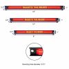 Kitchen 3 Pcs 8/12/18 Inch Magnetic Tool Holder Bar Organizer Storage Rack Knife Wrench - black & red - steel powder coating