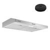 30 in. Stainless Steel Under Cabinet Range Hood Vent Cooking 230 CFM Kitchen 3 Speed cooker hood wit - silver