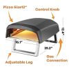 Patio Garden Outdoor Portable Kitchen Commercial Pizza Grill Ovens - Black - Stainless Steel