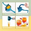 RAINBEAN Manual Citrus Juicer, Hand Press Lemon Squeezer, Heavy Duty Juice Metal Aluminum Alloy Squeezer for Lime Orange Apple Fruit (Black) - blue