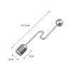 Curved Handle Honey Mixer Stainless Steel Honey and Syrup Dipper Honey Stirrer Spoon for Pot Jar Container - stainless steel