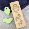 Wooden Mooncake Mold Pastry Mold Bean Paste Cake Baking Tools Bird Basket 50g - Default
