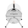 Portable Tabletop Charcoal BBQ Grill Stainless Steel Double Grids - Silver