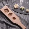 Wooden Moon Cake Mold Wagashi Snow Skin Mooncake Mold DIY Rice Cake Baking Mold 3D Plum Blossom 10-25g - Default