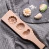 Wooden Moon Cake Mold Wagashi Snow Skin Mooncake Mold DIY Rice Cake Baking Mold 3D Lotus 15-30g - Default