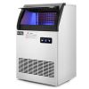 ZOKOP Commercial Stainless Steel Freestanding Ice Maker Cube Machine, 200lbs/24H for Home/Kitchen/Office/Restaurant/Bar/Coffee Shop - stainless steel