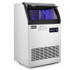 ZOKOP Commercial Stainless Steel Freestanding Ice Maker Cube Machine, 200lbs/24H for Home/Kitchen/Office/Restaurant/Bar/Coffee Shop - stainless steel