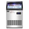 ZOKOP Commercial Stainless Steel Freestanding Ice Maker Cube Machine, 200lbs/24H for Home/Kitchen/Office/Restaurant/Bar/Coffee Shop - stainless steel