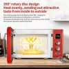 ZOKOP 23L / 0.9cuft Retro Microwave Oven With Display/Silver Handle RT - Red
