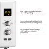 ZOKOP 23L / 0.9cuft Retro Microwave Oven With Display/Silver Handle RT - White