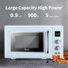 ZOKOP 23L / 0.9cuft Retro Microwave Oven With Display/Silver Handle RT - Blue