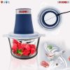 Premium Electric Meat Grinder Food Processor and 4 Titanium Blades, 12 Cup 2.2Qt Glass Strong Bowl for Vegetables Fruit Salad Onion Garlic Meat Ice 30