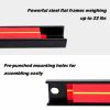 Kitchen 3 Pcs 8/12/18 Inch Magnetic Tool Holder Bar Organizer Storage Rack Knife Wrench - black & red - steel powder coating