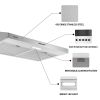 30 in. Stainless Steel Under Cabinet Range Hood Vent Cooking 230 CFM Kitchen 3 Speed cooker hood wit - silver