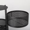 3 Layers Rotatable Basket Kitchen Vegetable Fruits Rolling Storage Cart Rack - US22-0561