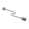 Curved Handle Honey Mixer Stainless Steel Honey and Syrup Dipper Honey Stirrer Spoon for Pot Jar Container - stainless steel