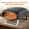 Patio Garden Outdoor Portable Kitchen Commercial Pizza Grill Ovens - Black - Stainless Steel