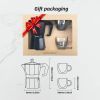 Electric Aluminum Stovetop Espresso Maker Espresso Cup Maker Italian Espresso - Black - 3 cups