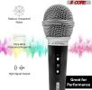5 Core Premium Vocal Dynamic Cardioid Handheld Microphone Unidirectional Mic with 12ft Detachable XLR Cable to Â¼ inch Audio Jack;  Mic Clip;  and On/