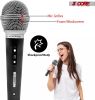 5 Core Premium Vocal Dynamic Cardioid Handheld Microphone Unidirectional Mic with 12ft Detachable XLR Cable to Â¼ inch Audio Jack;  Mic Clip;  and On/
