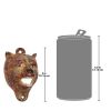 Bar Gift Elegant And Refined Design Cast Iron Bottle Opener - As pic show - Brown Bear