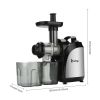 120V 150W 800ml Slow Juicer Masticating Juicer Machine Plastic 1000ml Pomace Cup Two-speed Mechanical Horizontal Electric Slow Juicer Masticating Juic