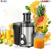 Electric Juicer Wide Mouth Easy Clean Fruit Centrifugal Juice Extractor Fruit Vegetable Juice Maker 5 Core 306 S - Silver