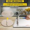 Party Dinner Steel Pizza Baking Plate Stone Baking Surface For Oven Cooking And Baking - Silver - 14" x 14" x 0.4"