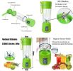 Portable 6 Blender; Personal Size Blender Juicer Cup; Smoothies and Shakes Blender; Handheld Fruit Machine; Blender Mixer Home - green