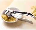 Home Stainless Steel Small Garlic Press Crusher Mincer Chopper Peeler Squeeze Cutter  - Silver - Kitchen Tools