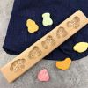 Wooden Moon Cake Mold Steamed Pumpkin Pie Pastry Mold Wooden DIY Baking Mold Gold Ingot Purse Cucurbit Seedpod Peach 20g - Default