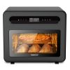 Steam Air Fryer Toast Oven Combo,26 QT Steam Convection Oven,6 Slice Toast,Stainless Steel - black