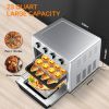 WEESTA Air Fryer Toaster Oven 24 Quart - 7-In-1,with Air Fry, Roast, Toast, Broil & Bake Function - Silver