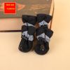 Pet Dog shoes Waterproof chihuahua Anti-slip boots zapatos para perro puppy cat socks botas sapato para cachorro chaussure chien - Black - 7