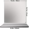 Party Dinner Steel Pizza Baking Plate Stone Baking Surface For Oven Cooking And Baking - Silver - 16" x 14" x 0.2"
